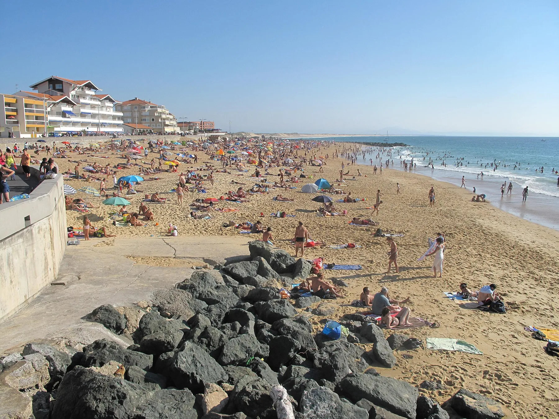 The central beach of Capbreton (Landes, France)