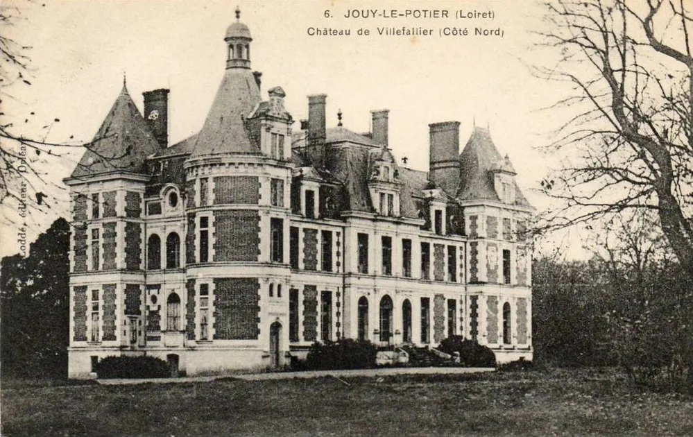 Château de Villefallier, façade nord, Jouy-le-Potier, Loiret, Centre-Val de Loire, France