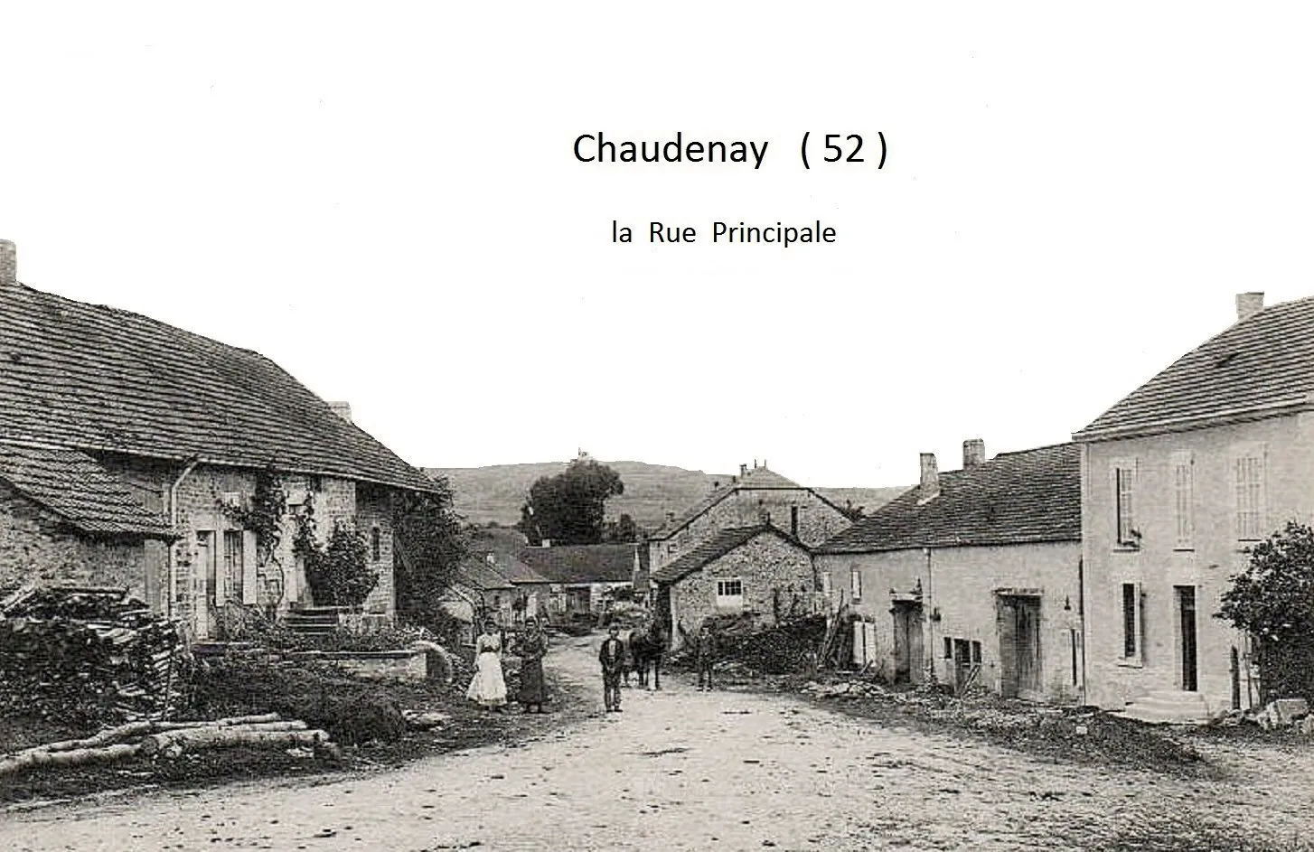 Chaudenay ( 52 ) vue ancienne de la Rue Principale