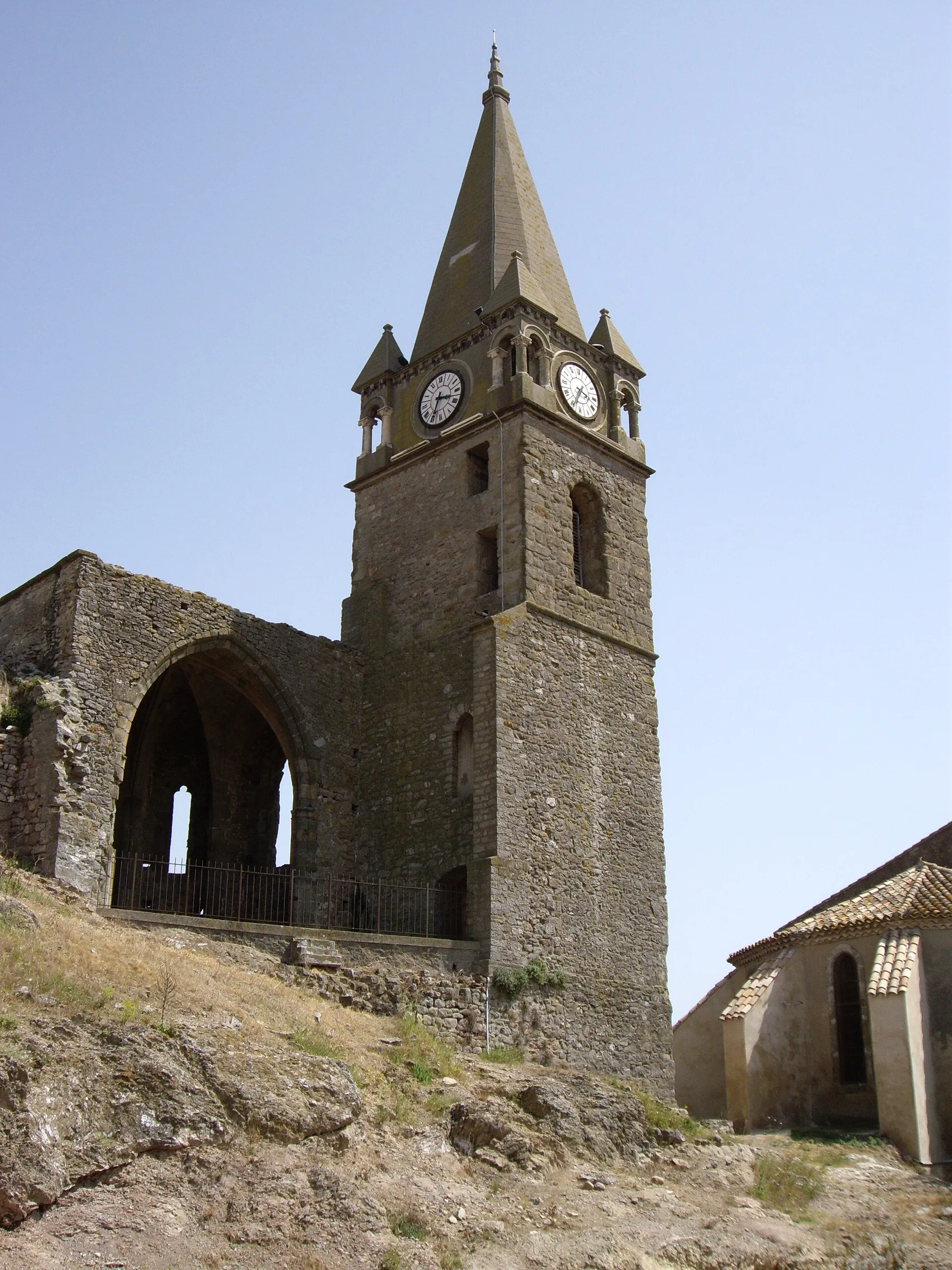 Capendu Clock Tower and ruins, Aude, France