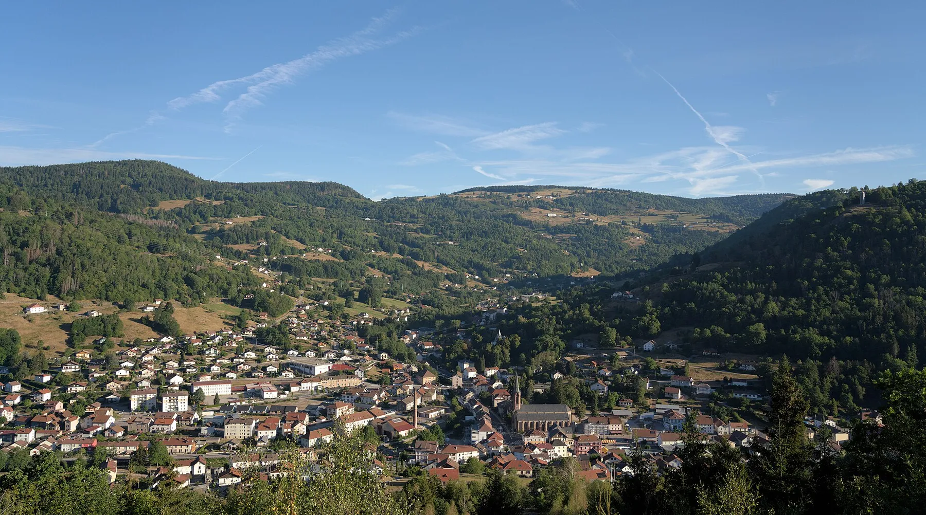 Cornimont seen from the Mission Cross viewpoint in August 2022
