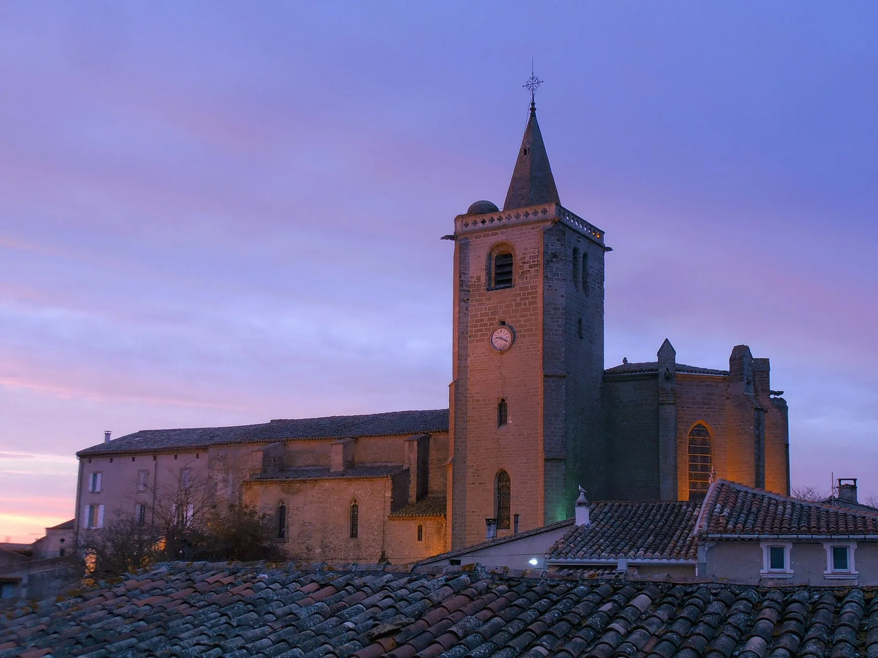 L'église de Pexiora, édifiée au XIVe siècle.