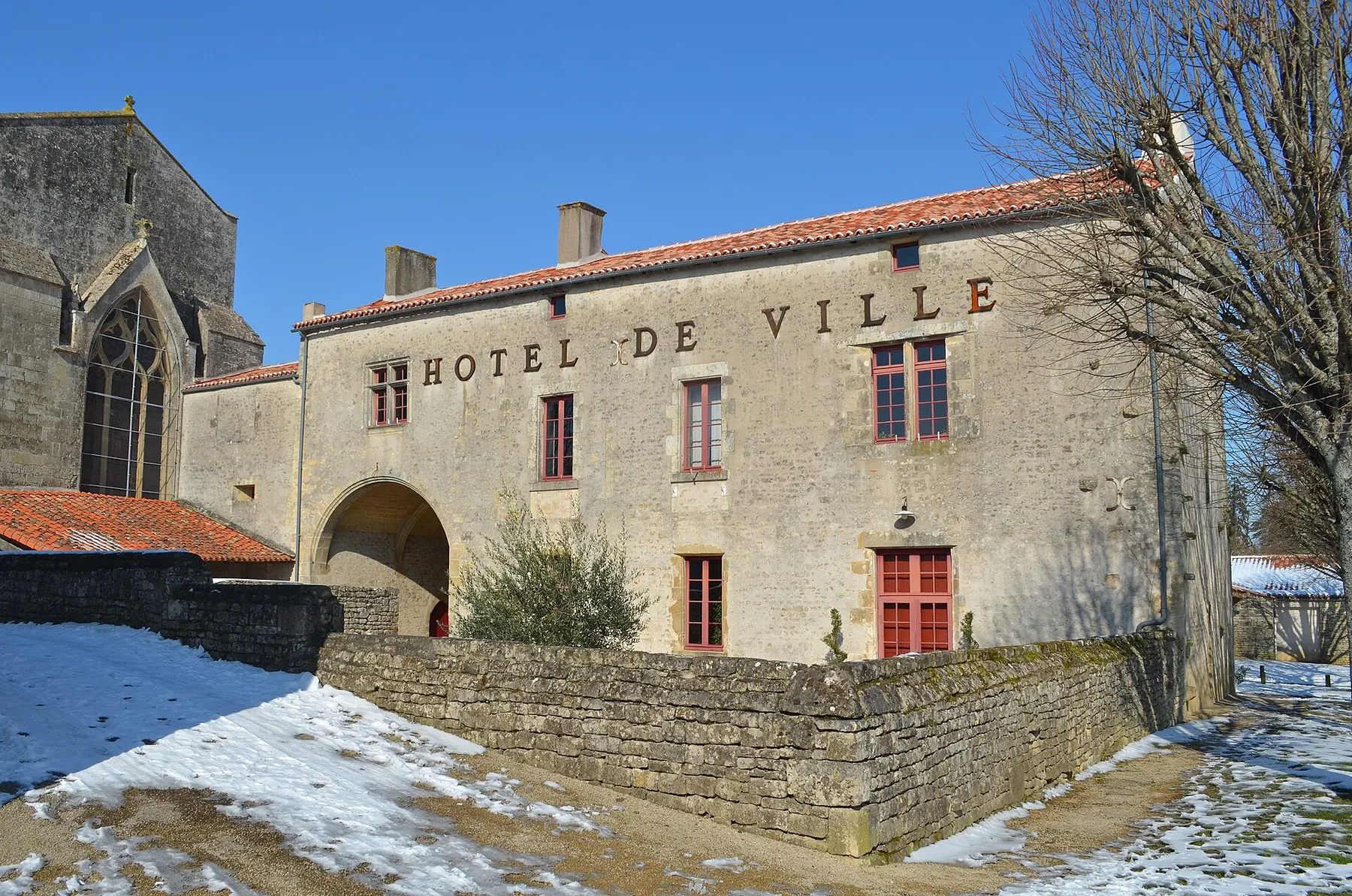 City hall in an old priory - Foussais-Payré (Vendée, France)