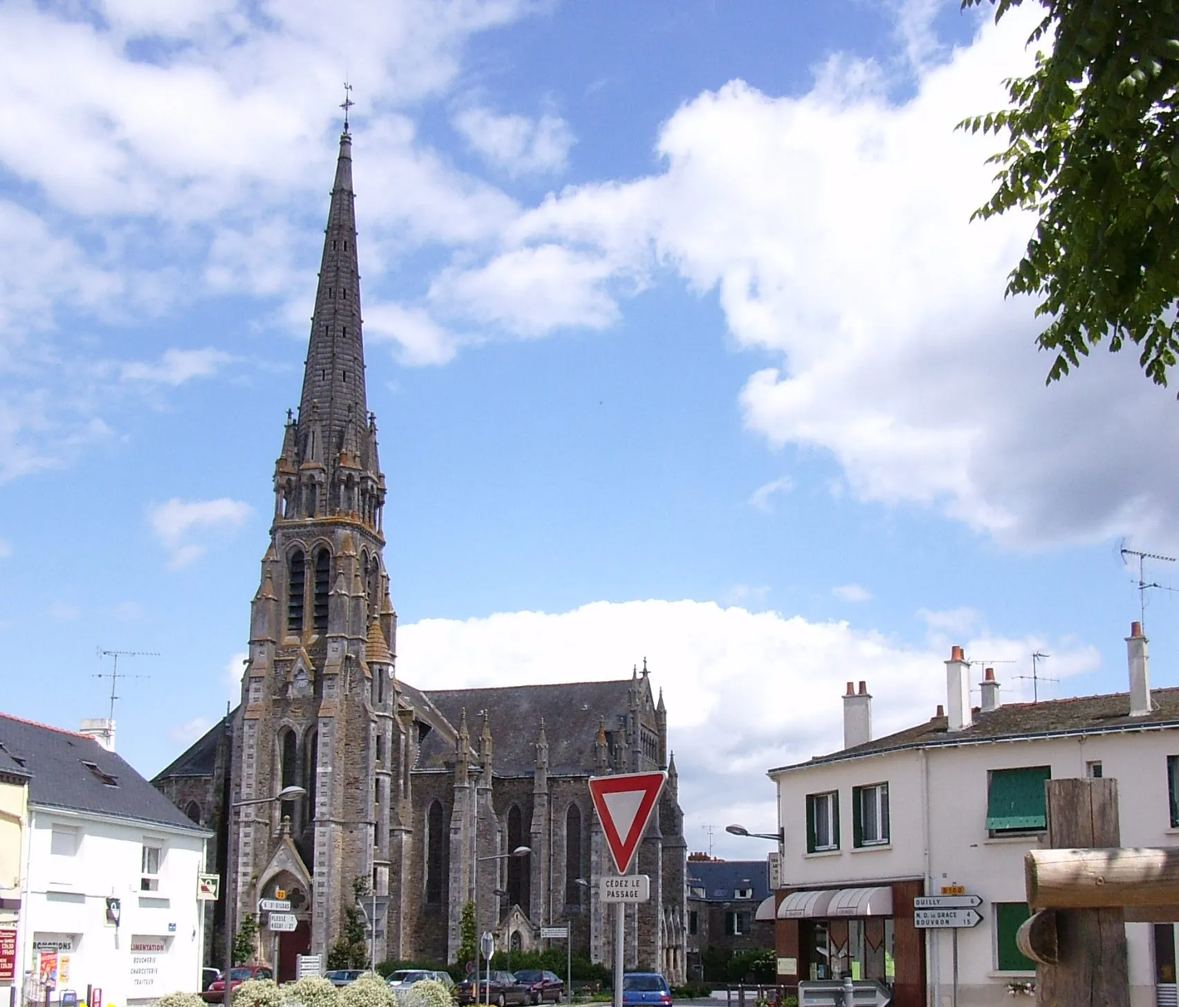Die Kirche von Guenrouët, Pays de la Loire, Frankreich