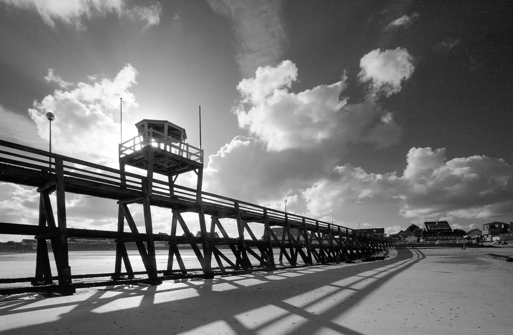 Jetty at Luc-sur-Mer in Calvados, Normandy, France.
