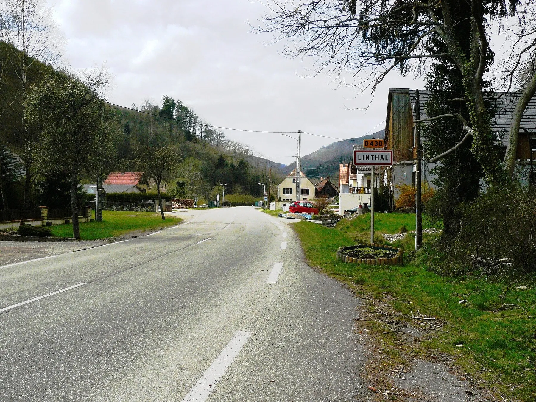 L'entrée du village de Linthal