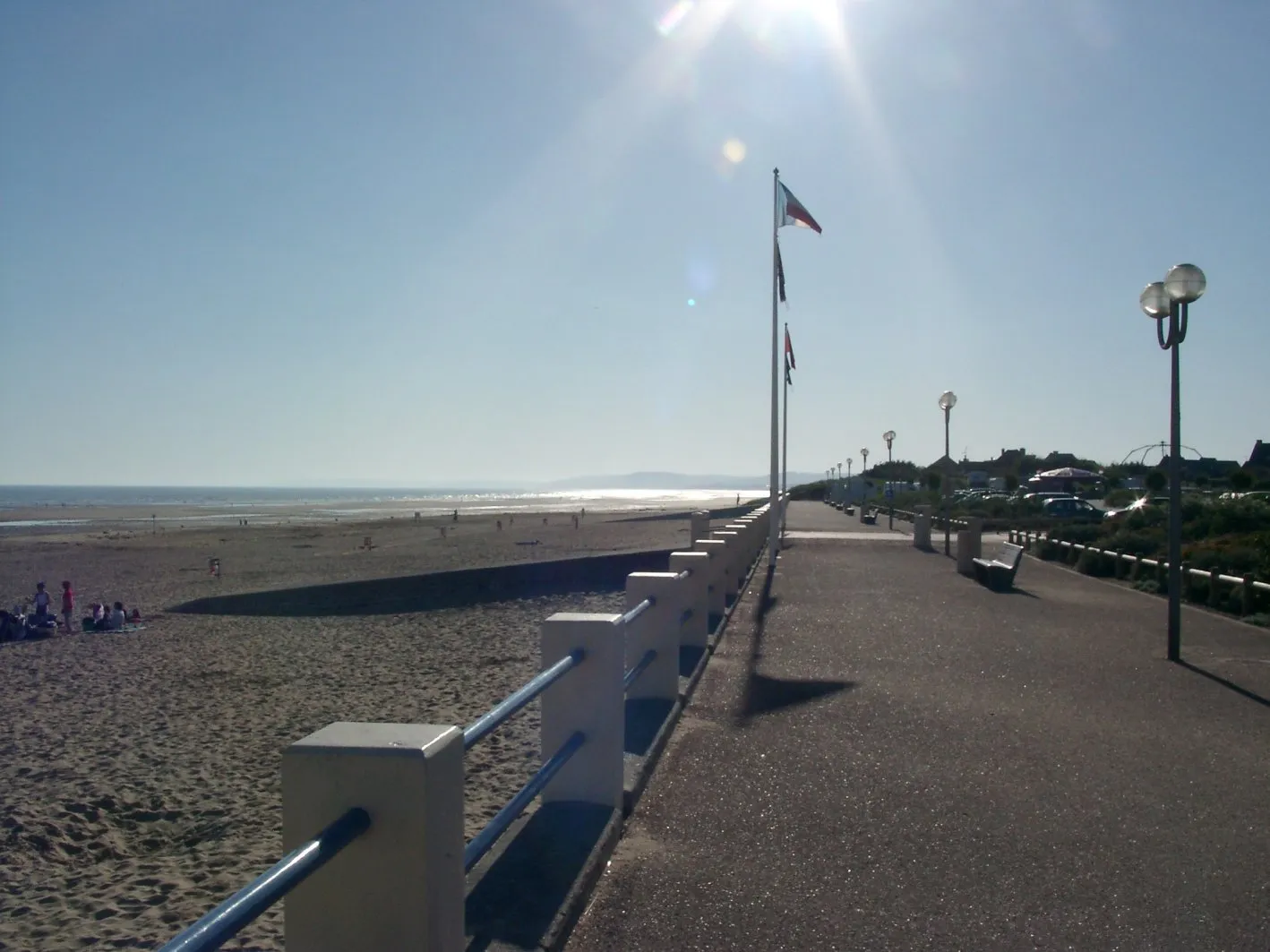 seafront in the morning at Merville-Franceville-Plage,Calvados,Normandy
