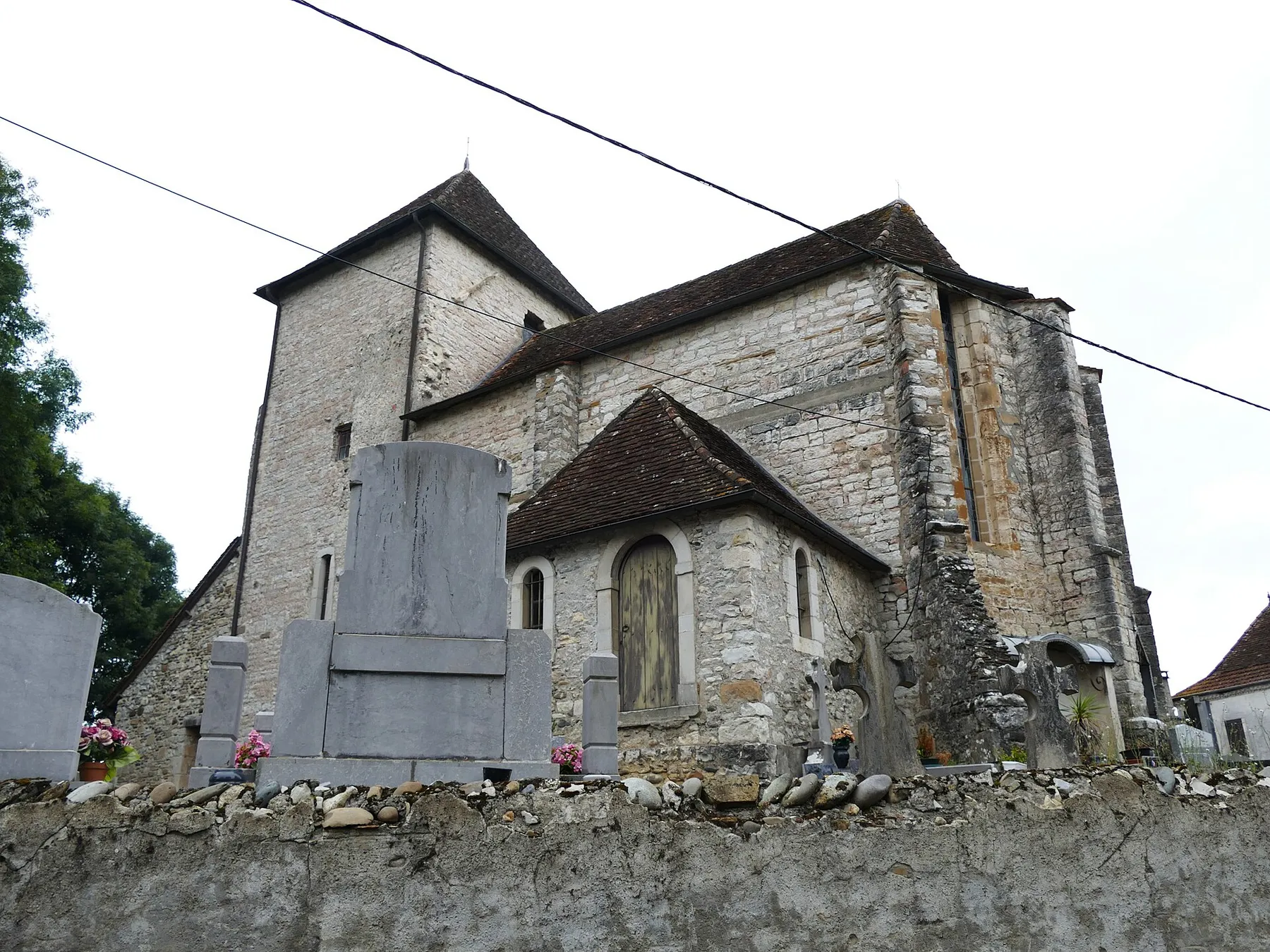 Church of the Assumption in Montfort (Pyrénées-Atlantiques, Nouvelle-Aquitaine, France).