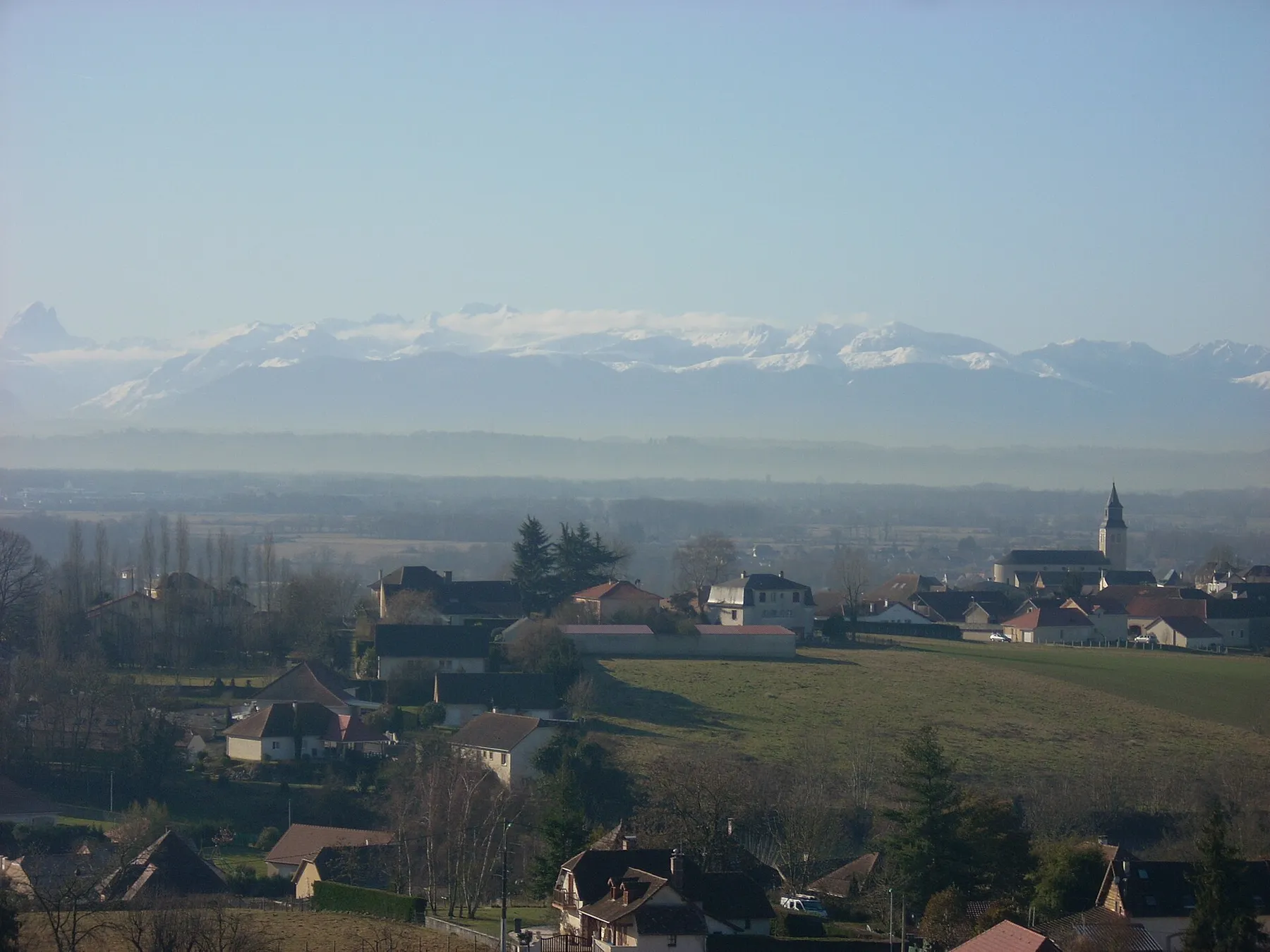 Sauvagnon vue de l'oppidum dans la forêt communale