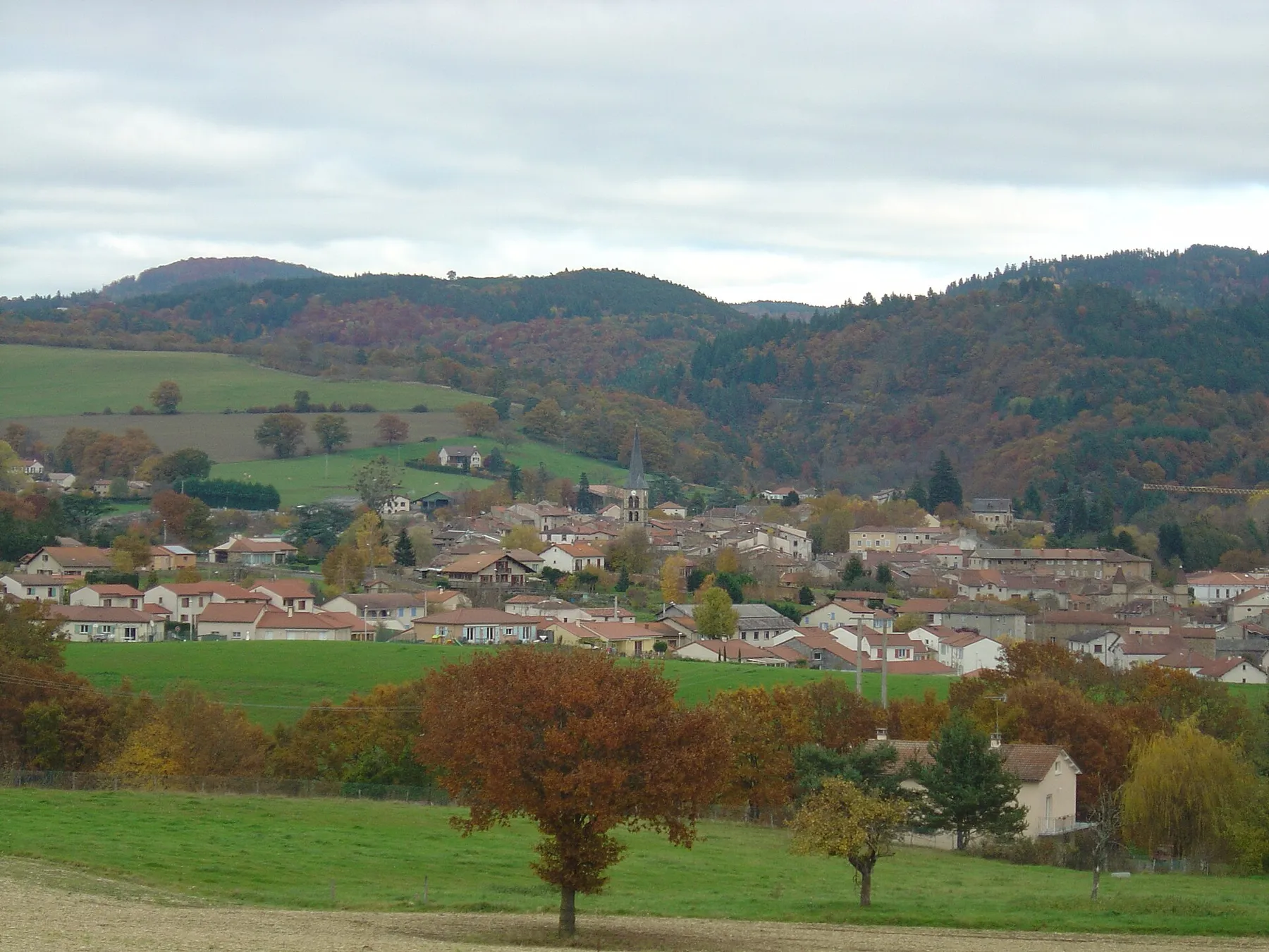 Vue générale de Sauxillanges (63-Puy de Dôme; Livradois)