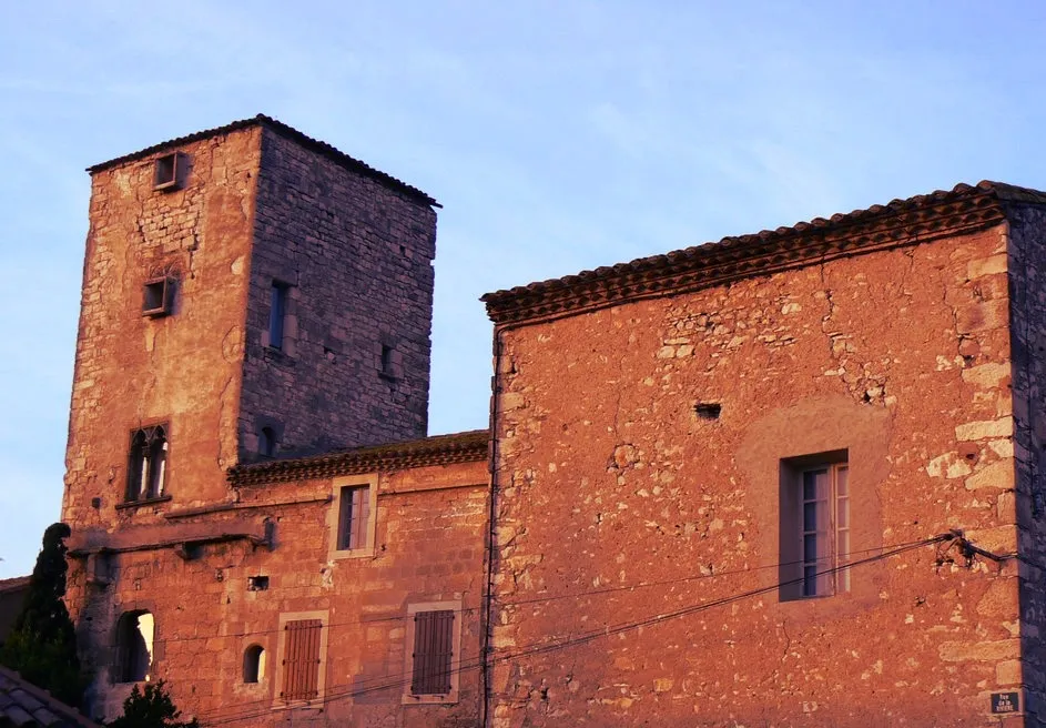 Photograph of the medieval castle set in the heart of the village of Ventenac-Cabardès